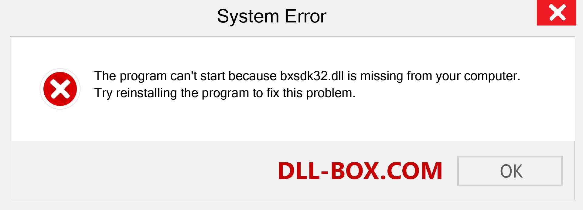  bxsdk32.dll file is missing?. Download for Windows 7, 8, 10 - Fix  bxsdk32 dll Missing Error on Windows, photos, images